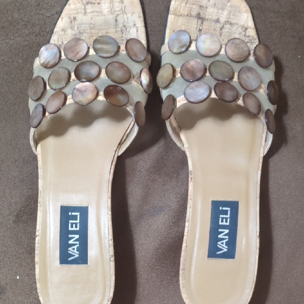 Van Eli Women's Brown Embellished Sandals